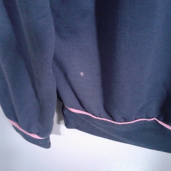 Friends "We Were on a Break!" Cozy Comfy Sleep Shirt Gray w Pink Stripe - M - Picture 8 of 8